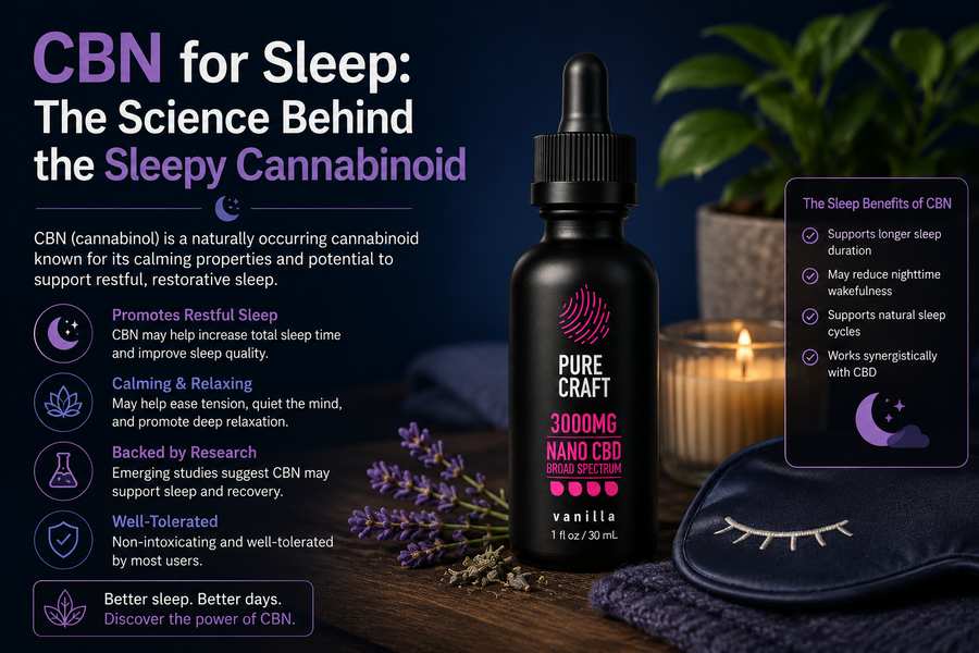 CBN for Sleep: The Science Behind the Sleepy Cannabinoid | PureCraft CBD