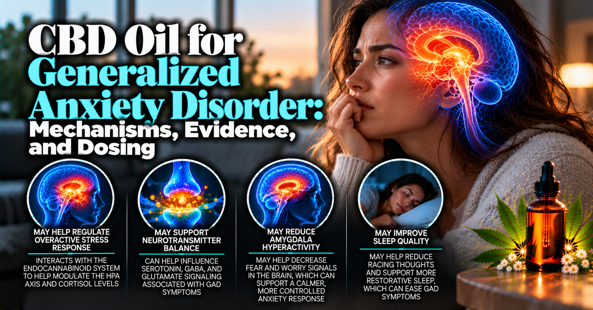 CBD Oil for Generalized Anxiety Disorder: Mechanisms, Evidence, and Dosing