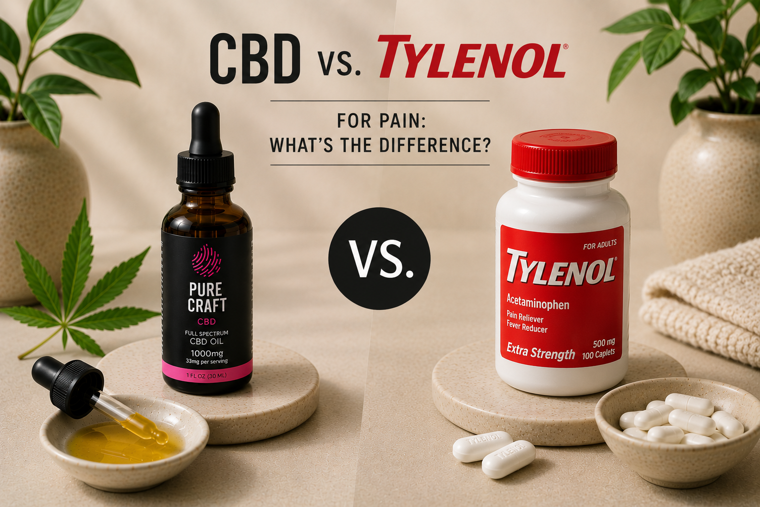 CBD vs. Tylenol for Pain: What's the Difference? | PureCraft CBD