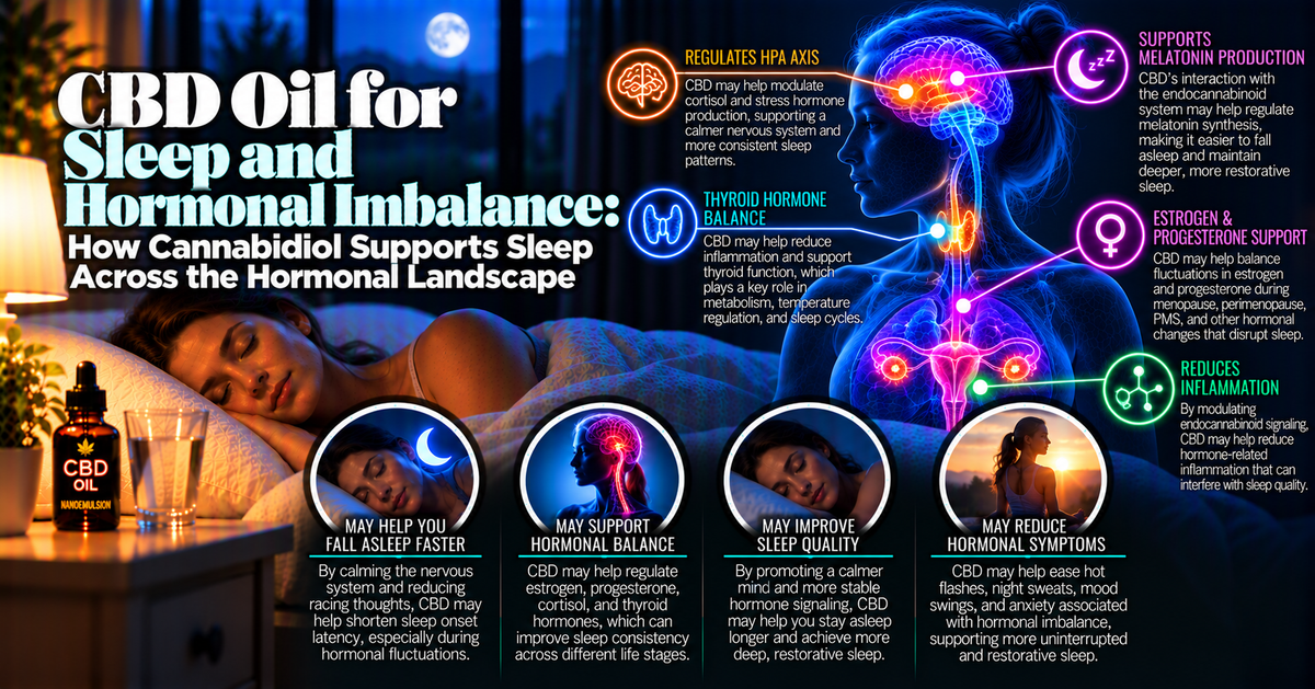 CBD Oil for Sleep and Hormonal Imbalance: How Cannabidiol Supports Sleep Across the Hormonal Landscape