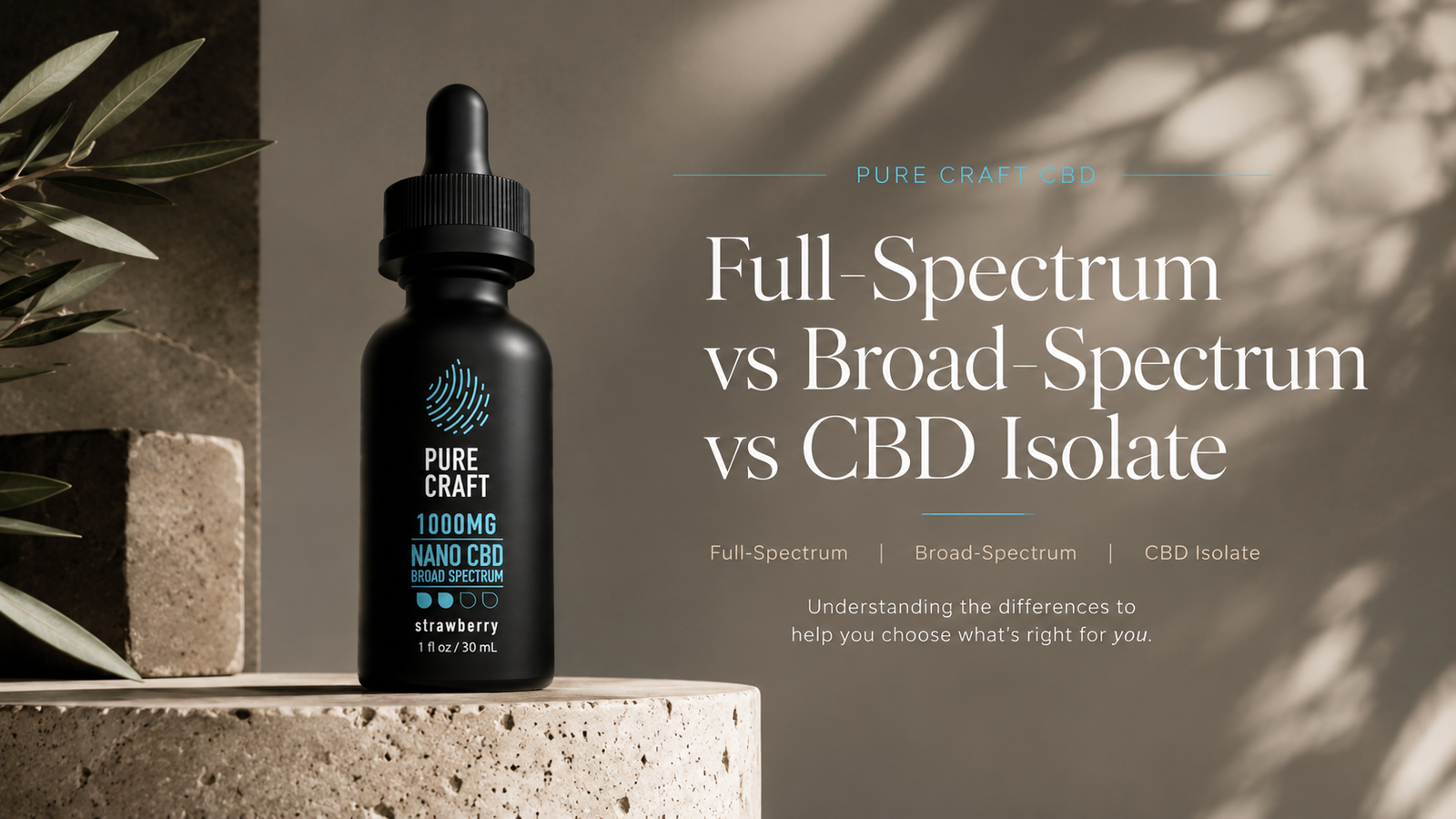 Full-Spectrum vs Broad-Spectrum vs CBD Isolate: The Complete Guide | PureCraft CBD