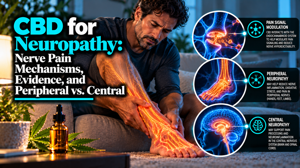 CBD for Neuropathy: Nerve Pain Mechanisms, Evidence, and Peripheral vs. Central | PureCraft CBD