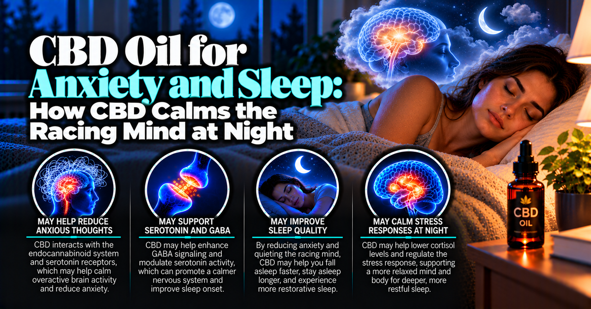CBD Oil for Anxiety and Sleep: How CBD Calms the Racing Mind at Night