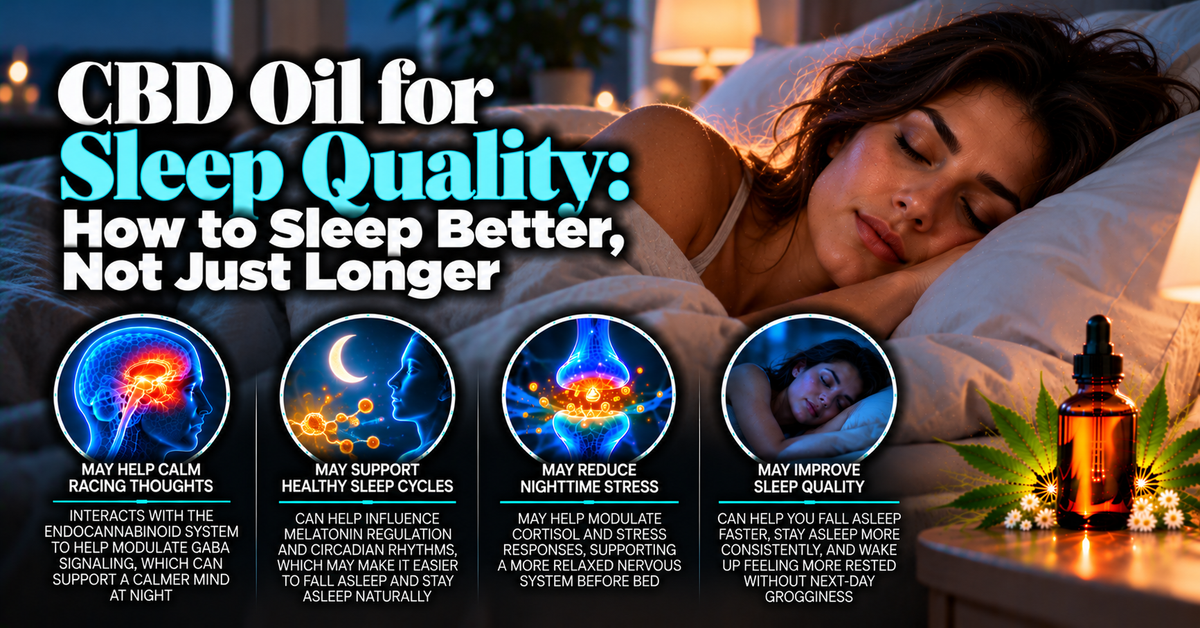 CBD Oil for Sleep Quality: How to Sleep Better, Not Just Longer