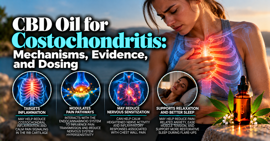 CBD Oil for Costochondritis: Mechanisms, Evidence, and Dosing