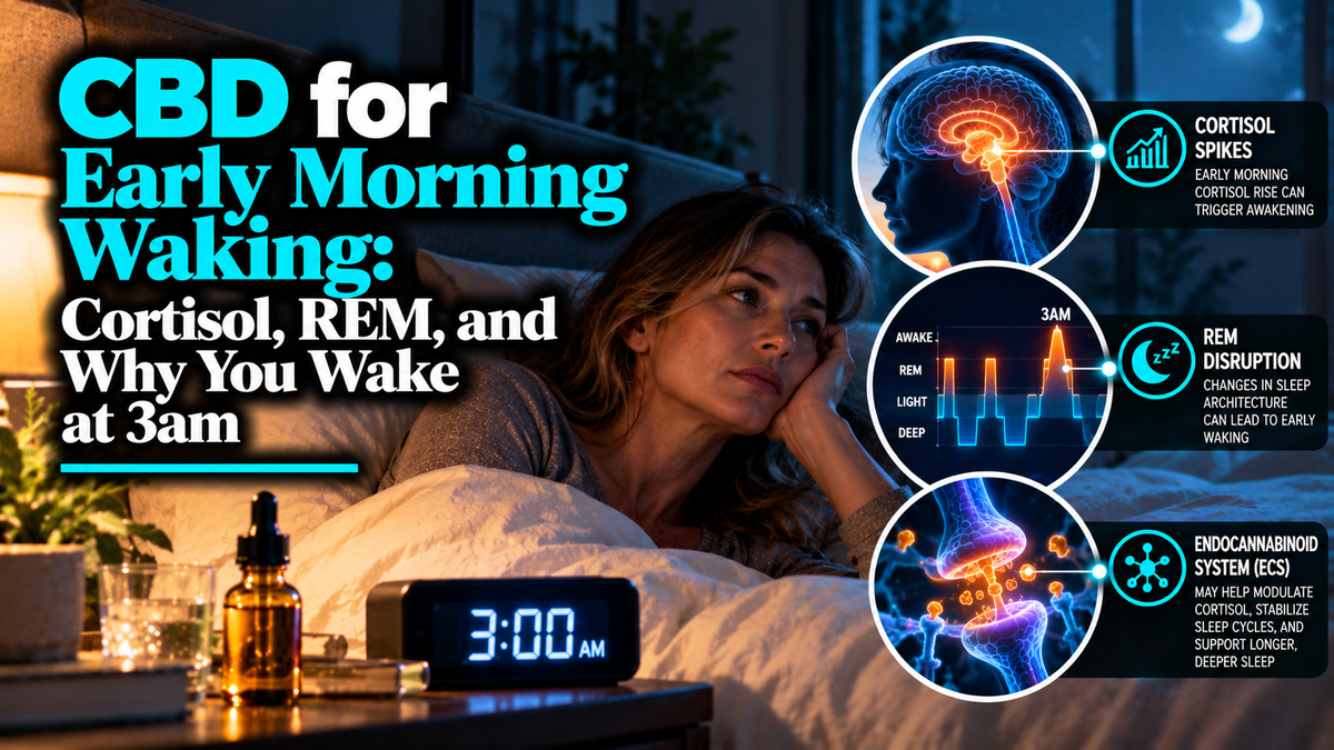 CBD for Early Morning Waking: Cortisol, REM, and Why You Wake at 3am | PureCraft CBD
