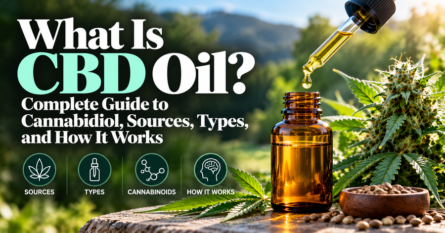 What Is CBD Oil? Complete Guide to Cannabidiol, Sources, Types, and How It Works