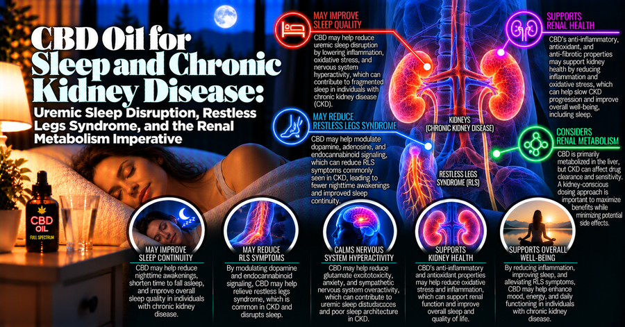 CBD Oil for Sleep and Chronic Kidney Disease: Uremic Sleep Disruption, Restless Legs Syndrome, and the Renal Metabolism Imperative | PureCraft CBD