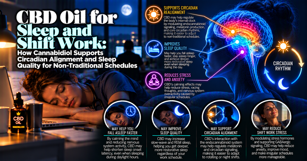 CBD Oil for Sleep and Shift Work: How Cannabidiol Supports Circadian Alignment and Sleep Quality for Non-Traditional Schedules