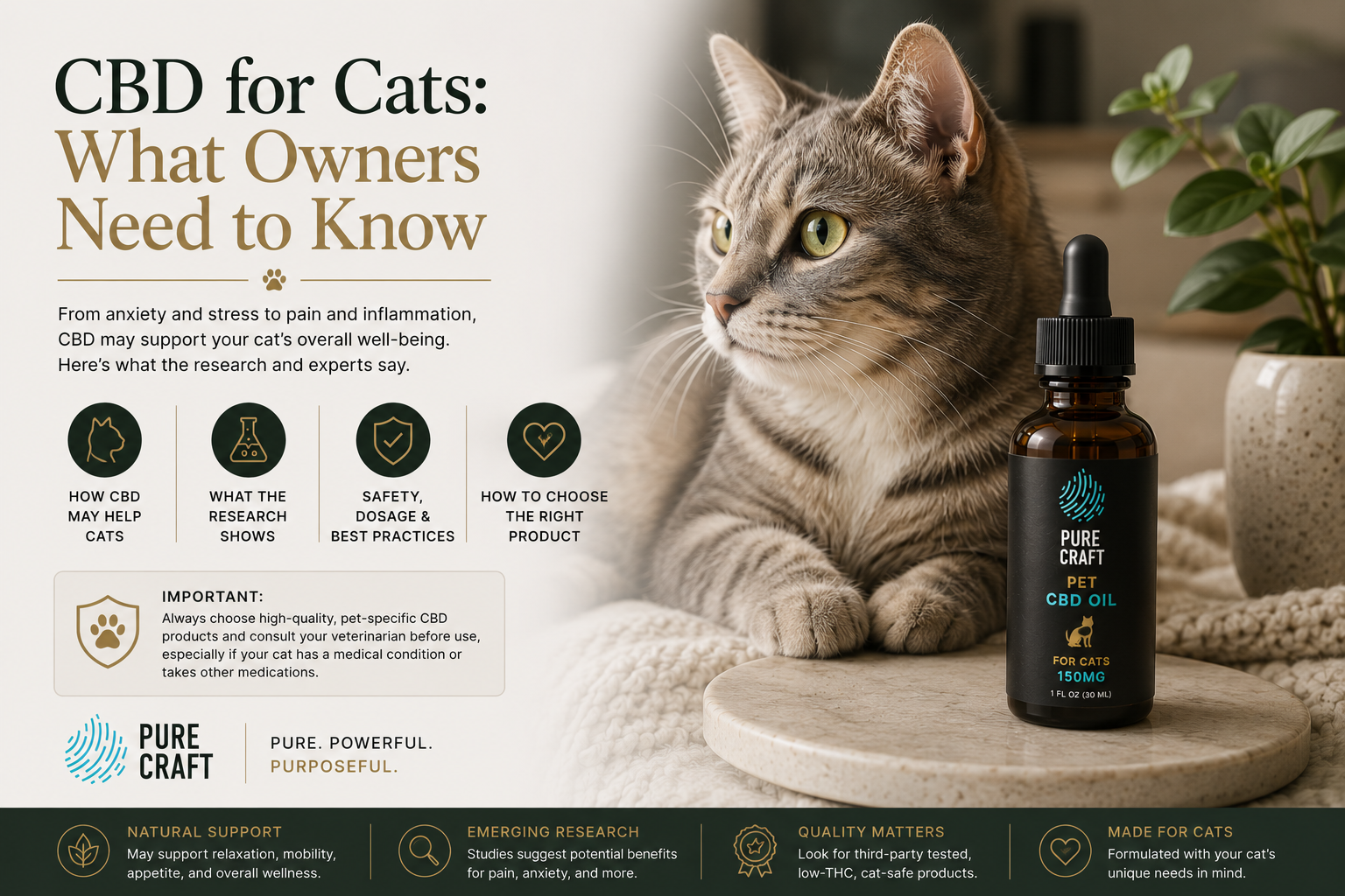 CBD for Cats: What Owners Need to Know | PureCraft CBD