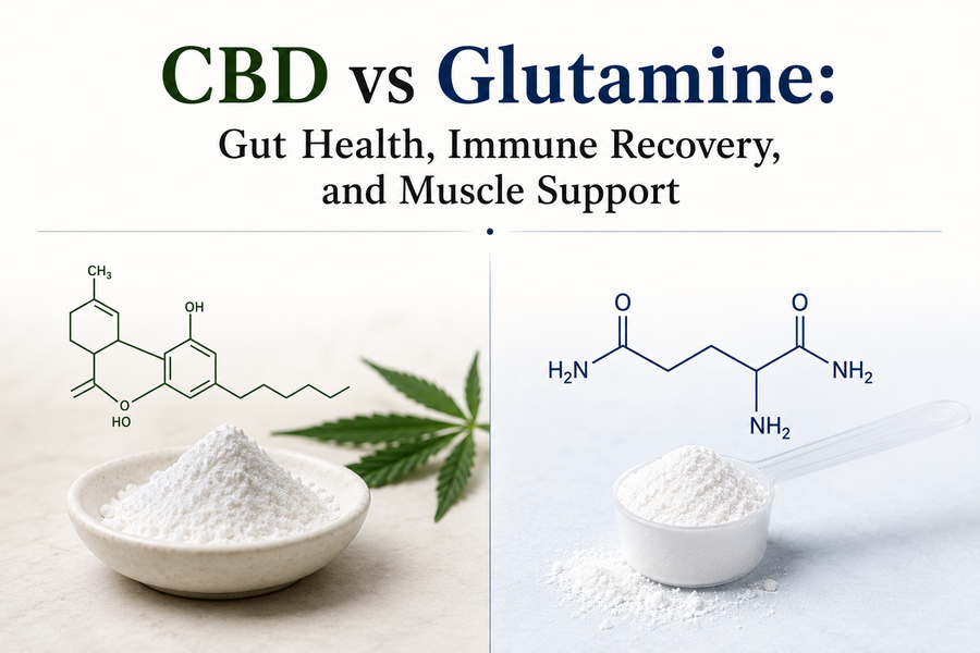 CBD vs Glutamine: Gut Health, Immune Recovery, and Muscle Support | PureCraft CBD