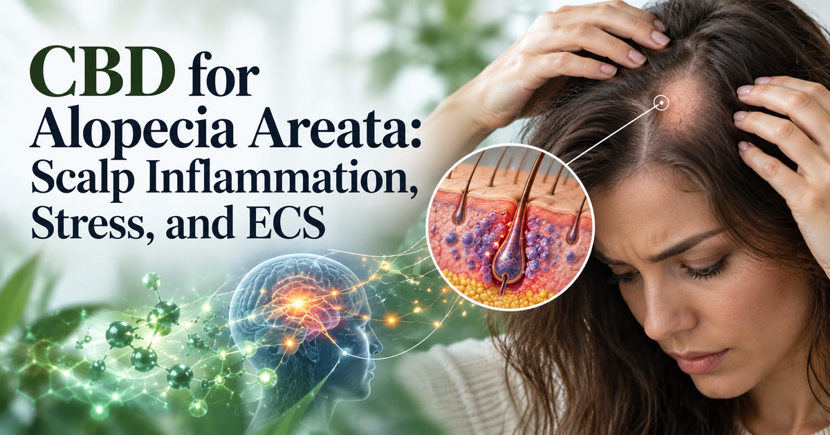 CBD for Alopecia Areata: Scalp Inflammation, Stress, and ECS | PureCraft CBD