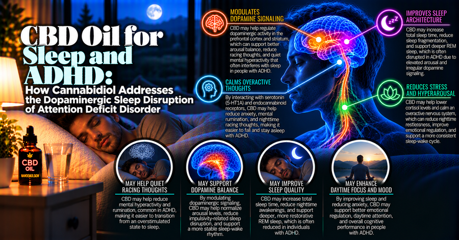 CBD Oil for Sleep and ADHD: How Cannabidiol Addresses the Dopaminergic Sleep Disruption of Attention Deficit Disorder